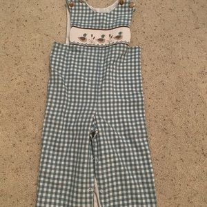Adorable smocked longall featuring ducks